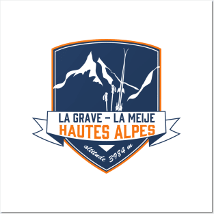 La Grave La Meije Hautes alpes leewarddesign Posters and Art